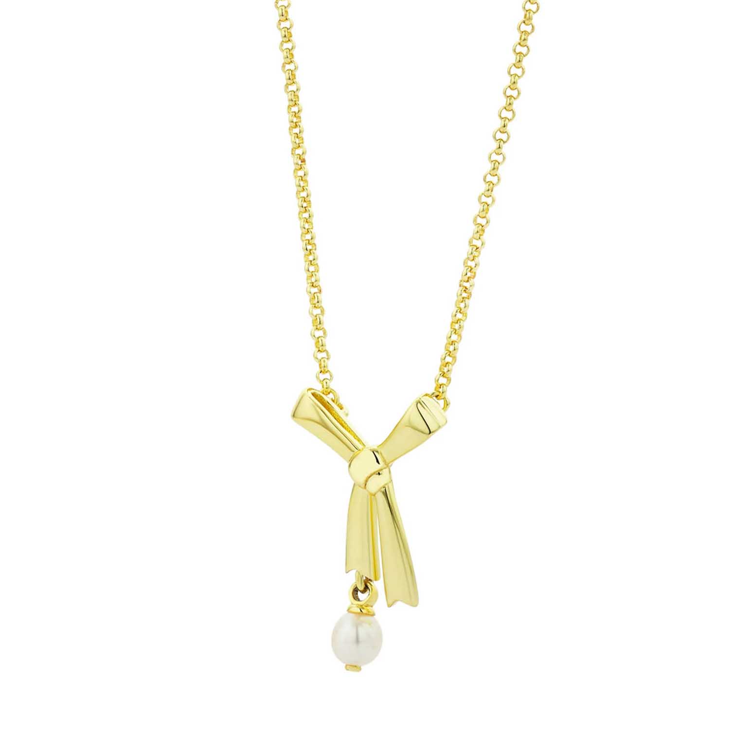 Karen Walker Pearl Bow Necklace 45cm