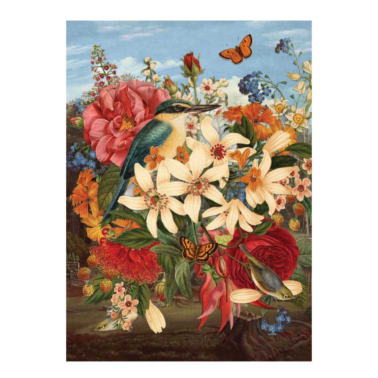 Tanya Wolfkamp Tea Towel Vintage - Kingfisher