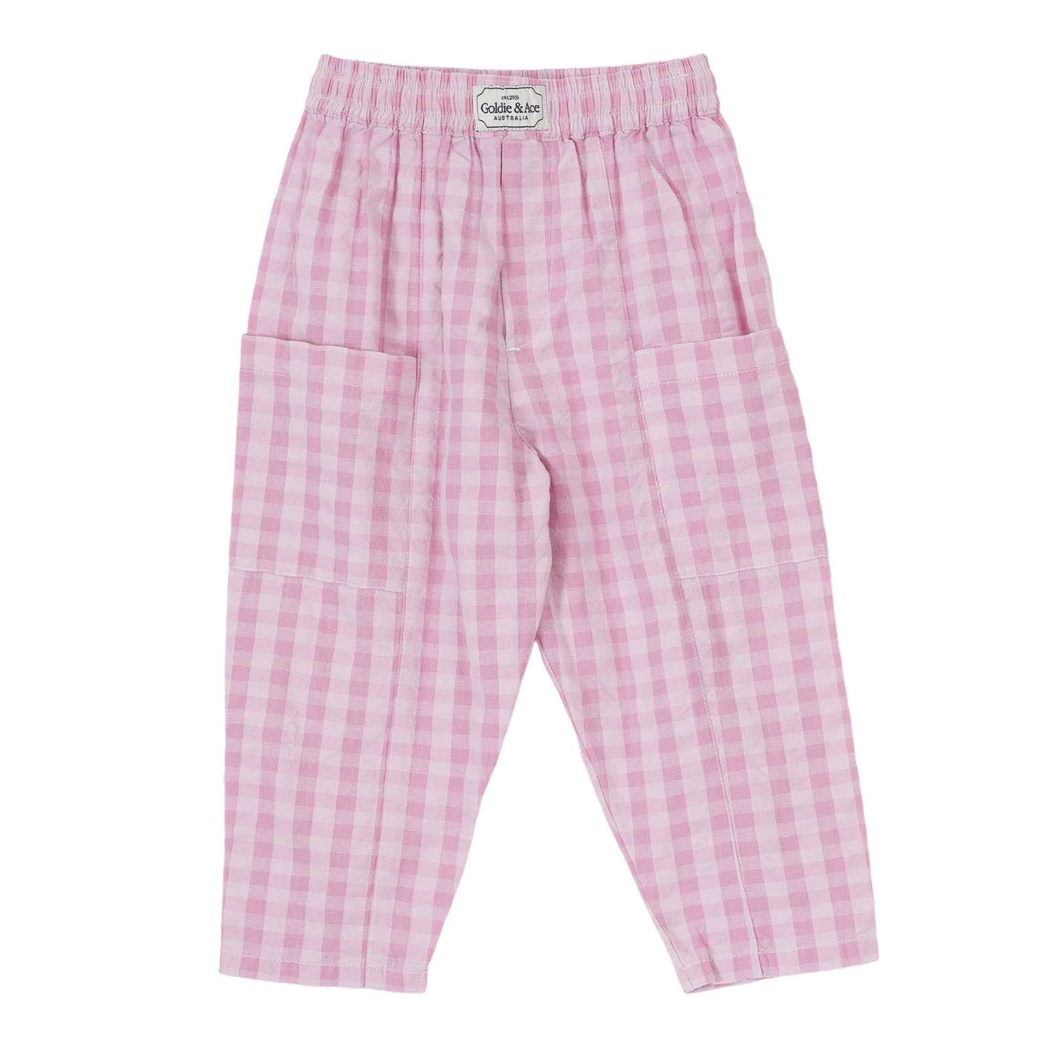 Goldie + Ace Lightweight Gingham Kit Pocket Pant 6M-2Y