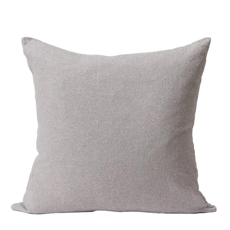 Città Washed Cotton Cushion Cover Grey 55x55cm