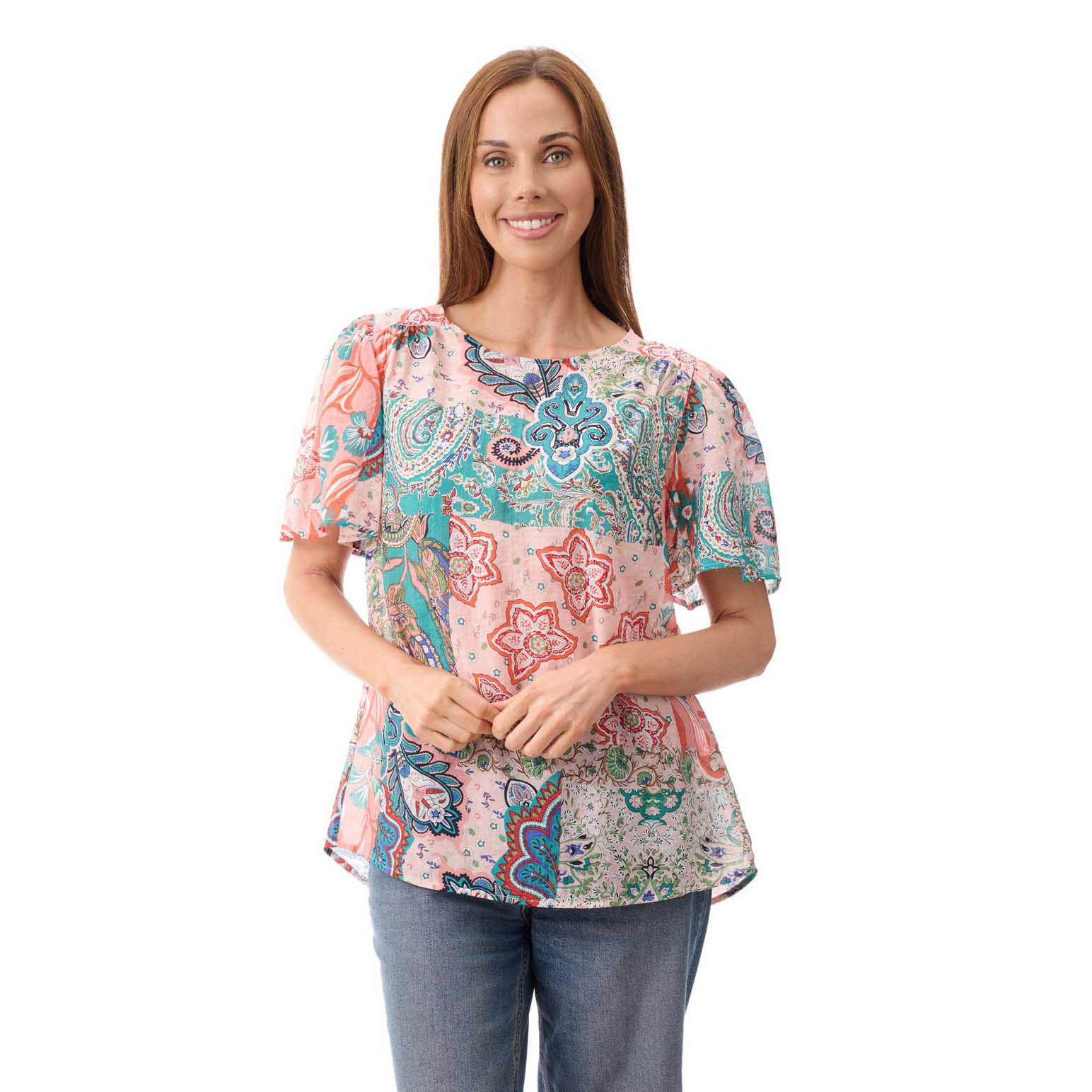 Givoni Zara Flounce Sleeve Top