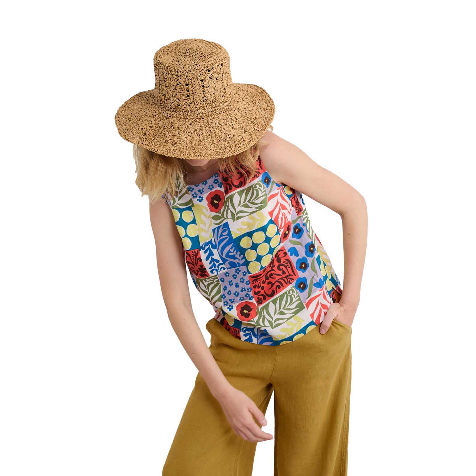 Seasalt Cornwall Colour Study Top Headland Patchwork Mix