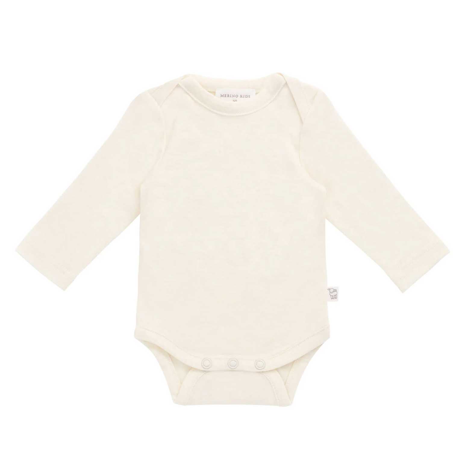 Merino Kids Long Sleeve Envelope Bodysuit