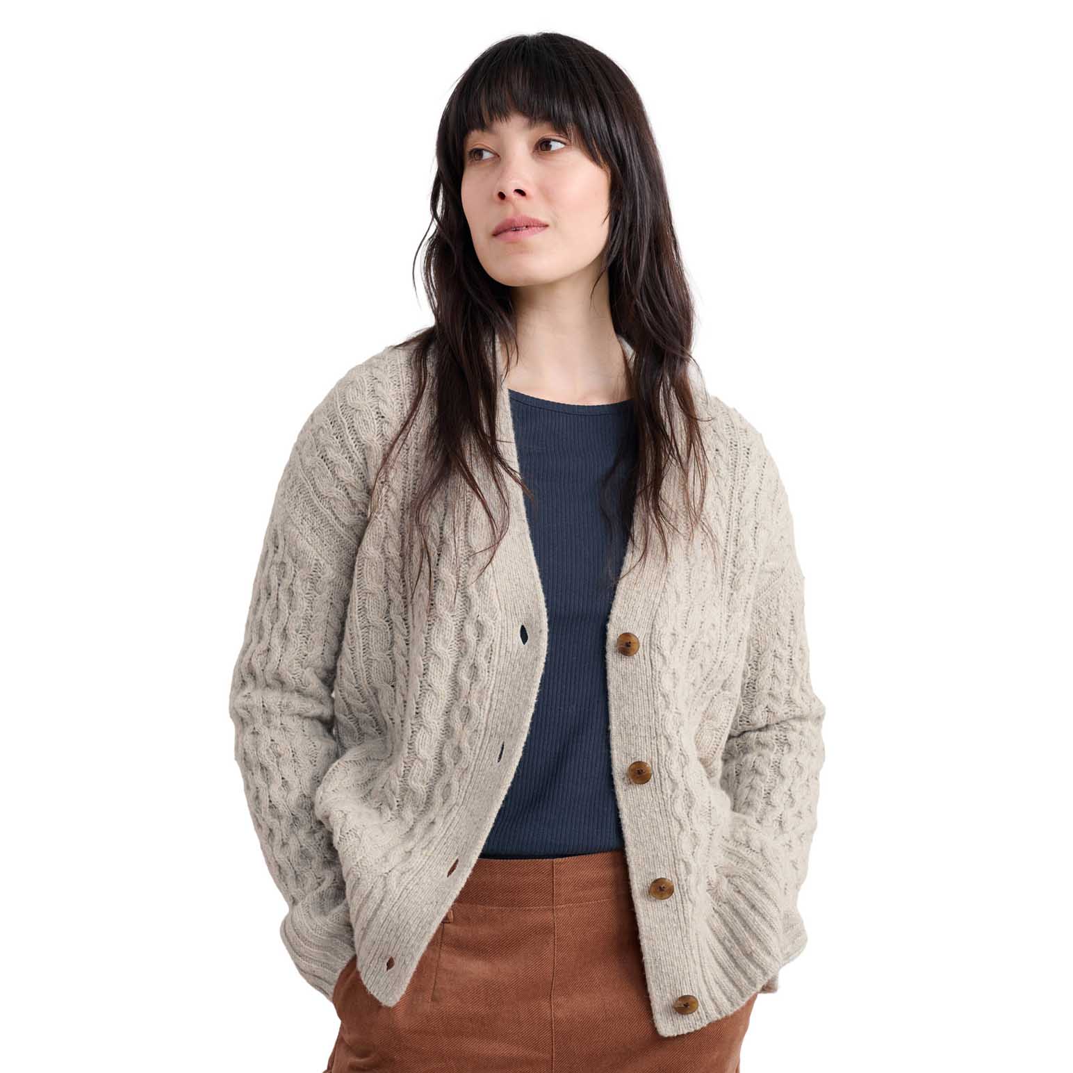 Seasalt Cornwall Newlyn Cardigan Aran