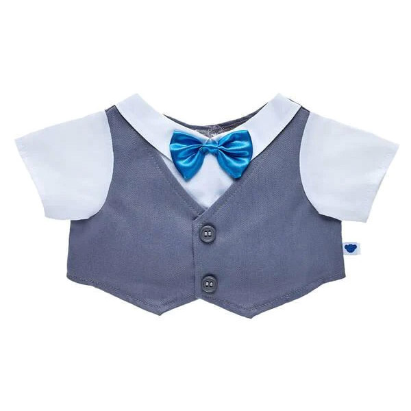 Build A Bear Top - Vest & Bow Tie Top