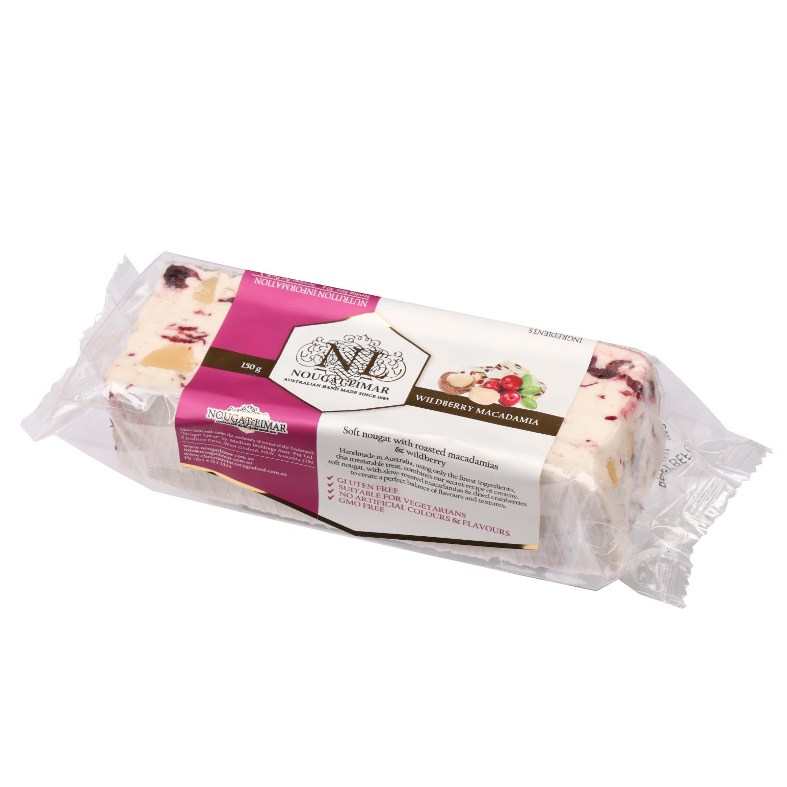 Nougat Limar Wild Berry & Macadamia Log 150g