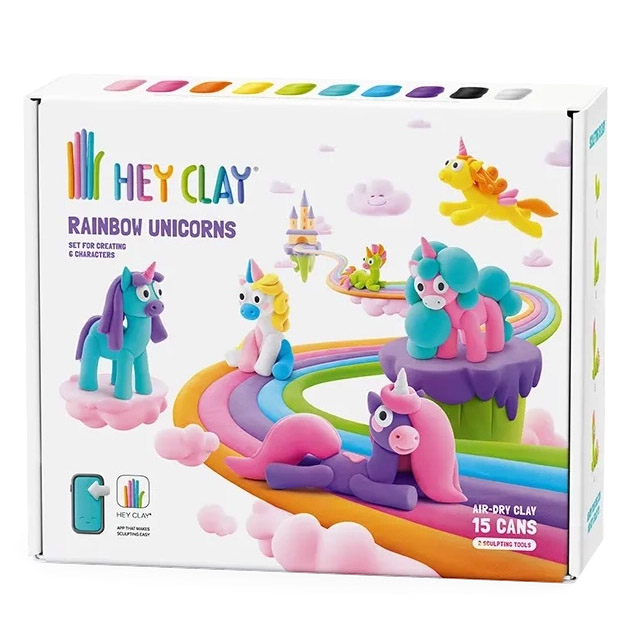 Hey Clay Rainbow Unicorns 15 Cans