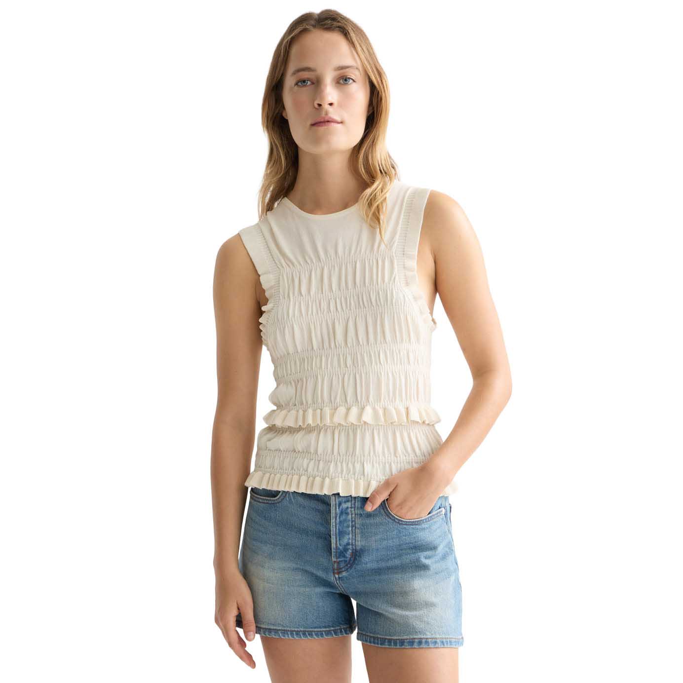 Scotch & Soda Smock Stitch Knitted Tank