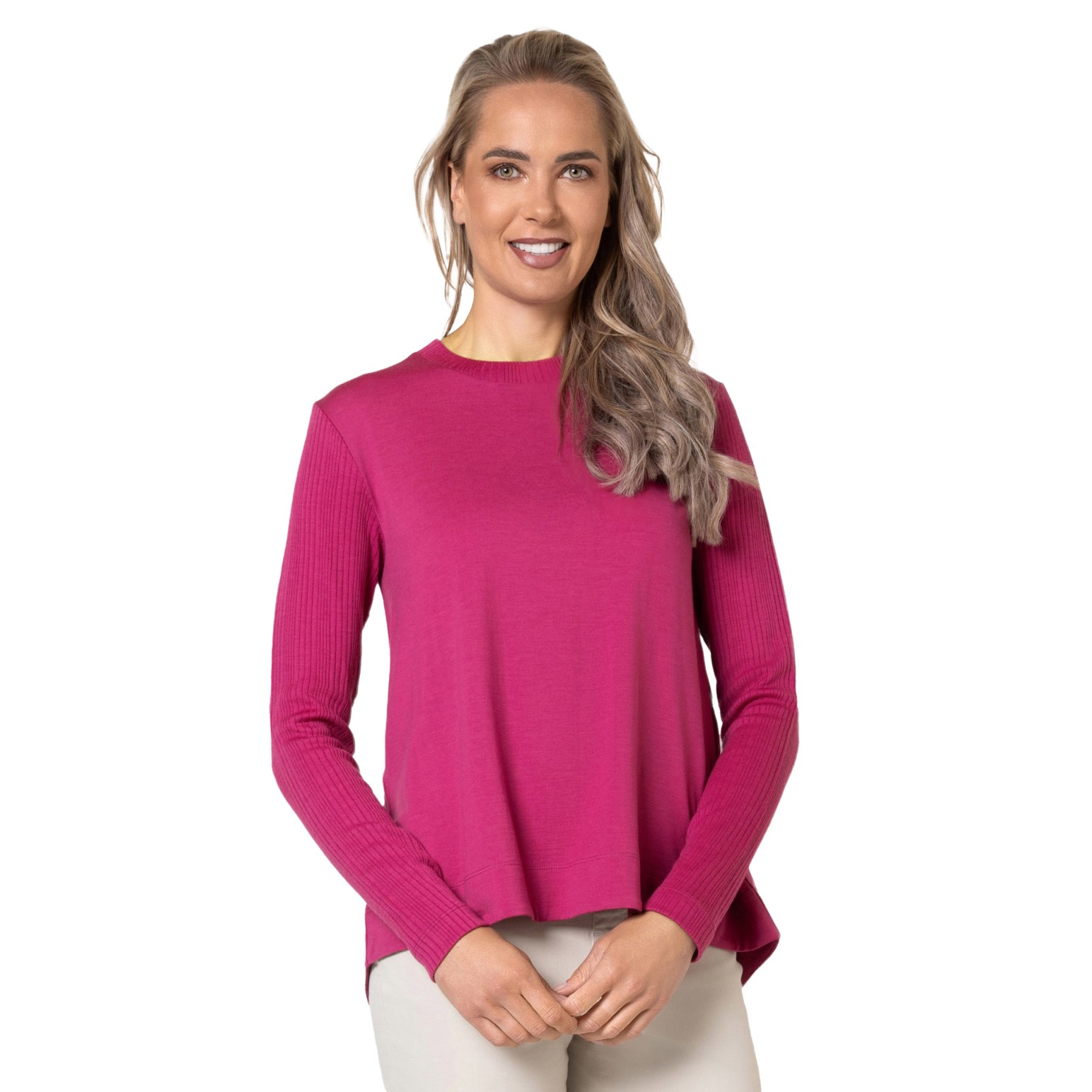 B Merino Swing Hem Top