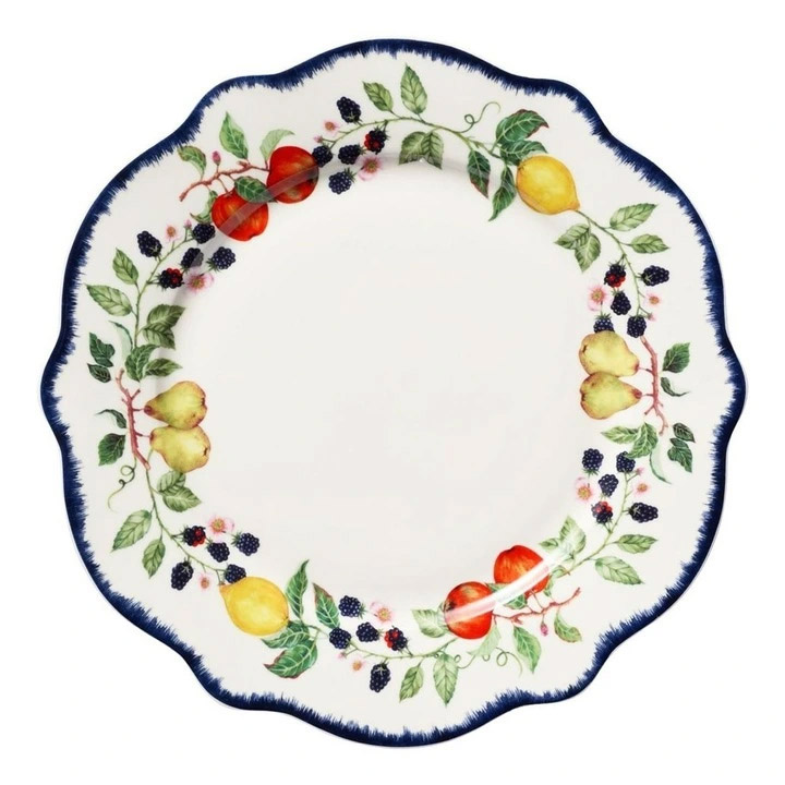 Casa Domani Frutta Scallop Rim Plate 27cm