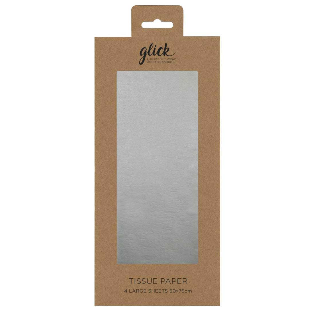 Image Gallery Plain Silver Tissue