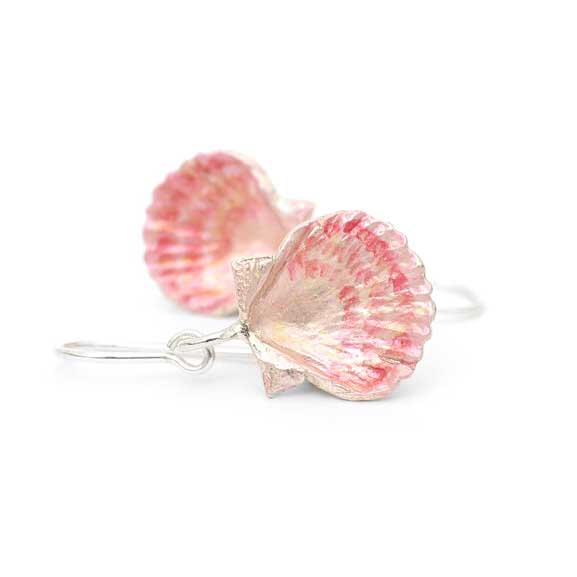 Lilygriffin Jewellery Handpainted Fanshell Earrings