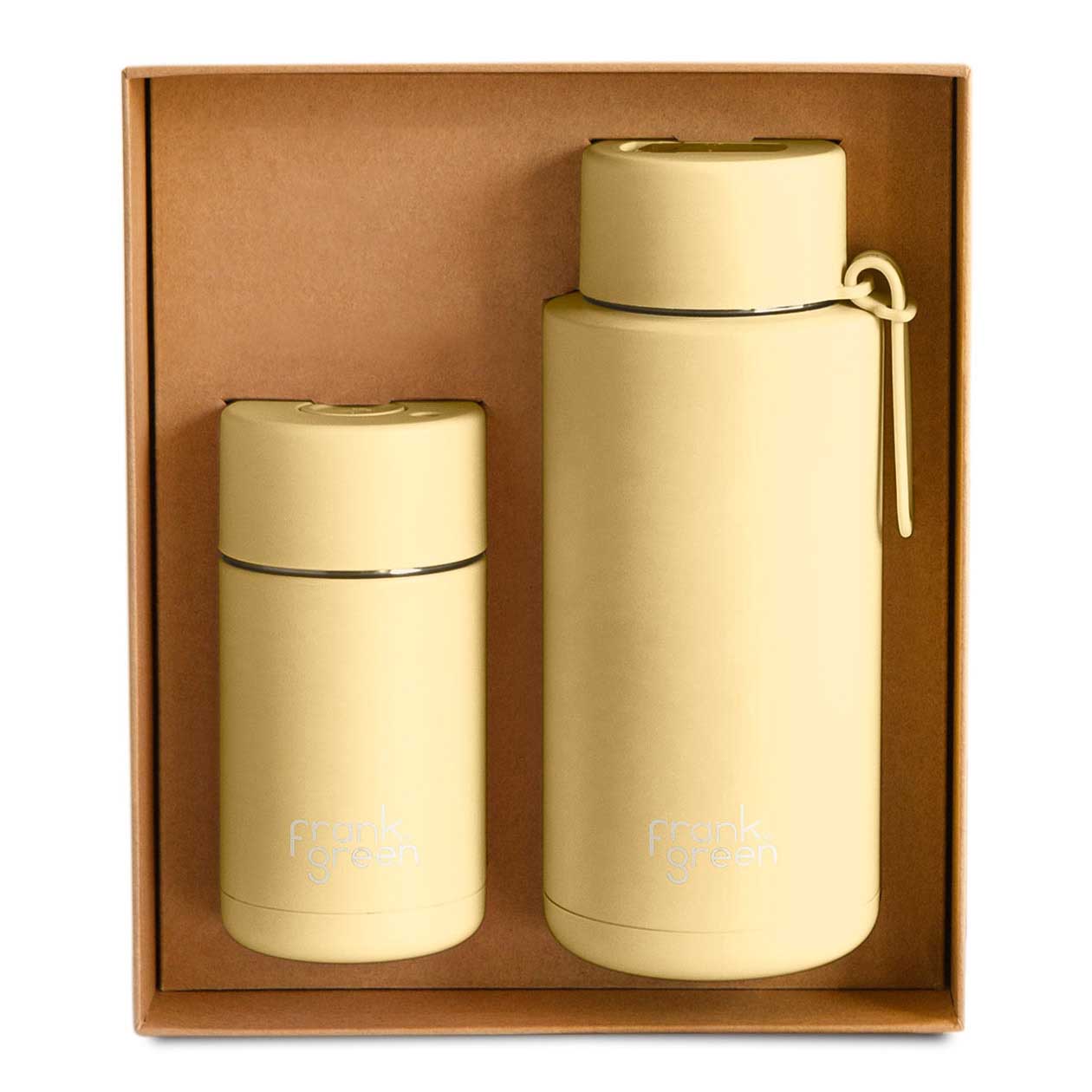 frank green Gift Set - 12oz/34oz Buttermilk