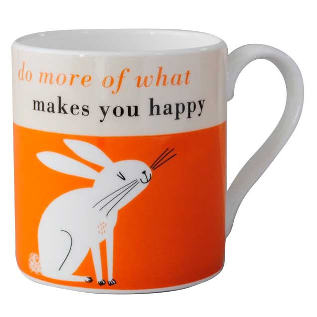repeat repeat Happiness Rabbit Bone China Mug