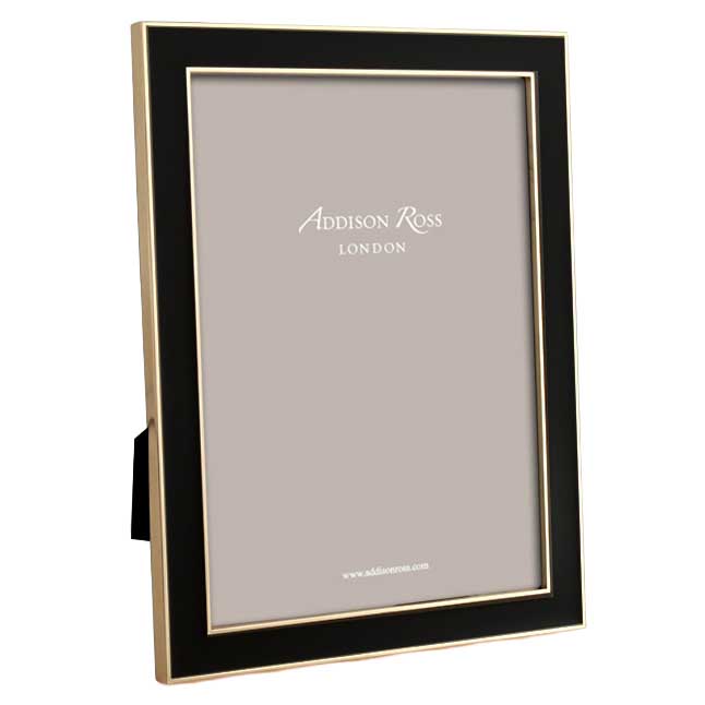 Addison Ross 4x6 Gold Plate Photo Frame 15mm - Black & Gold