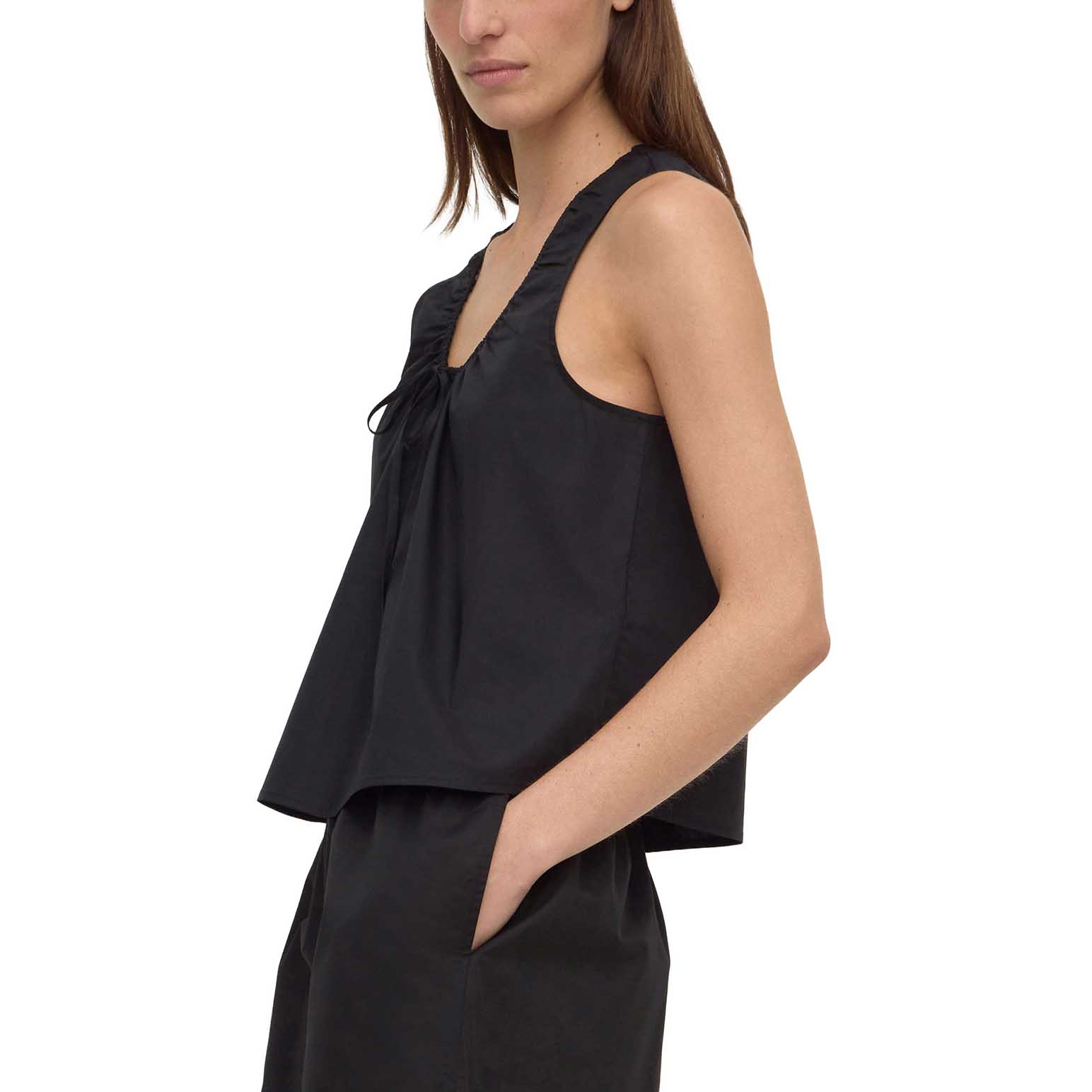 Assembly Label Holly Cotton Tie Top Black
