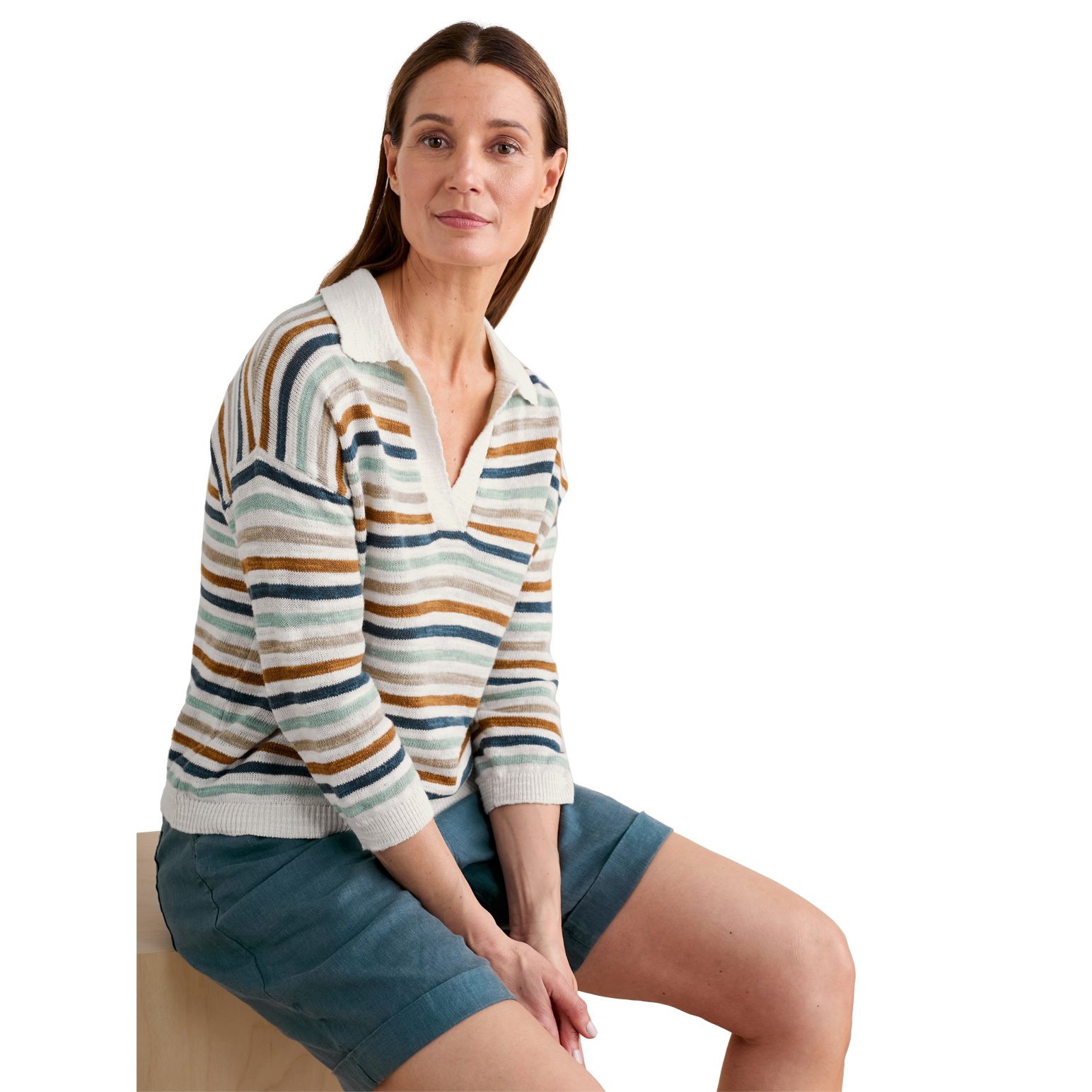 Seasalt Cornwall Gwynver Jumper Mini Cornish Pool Mix