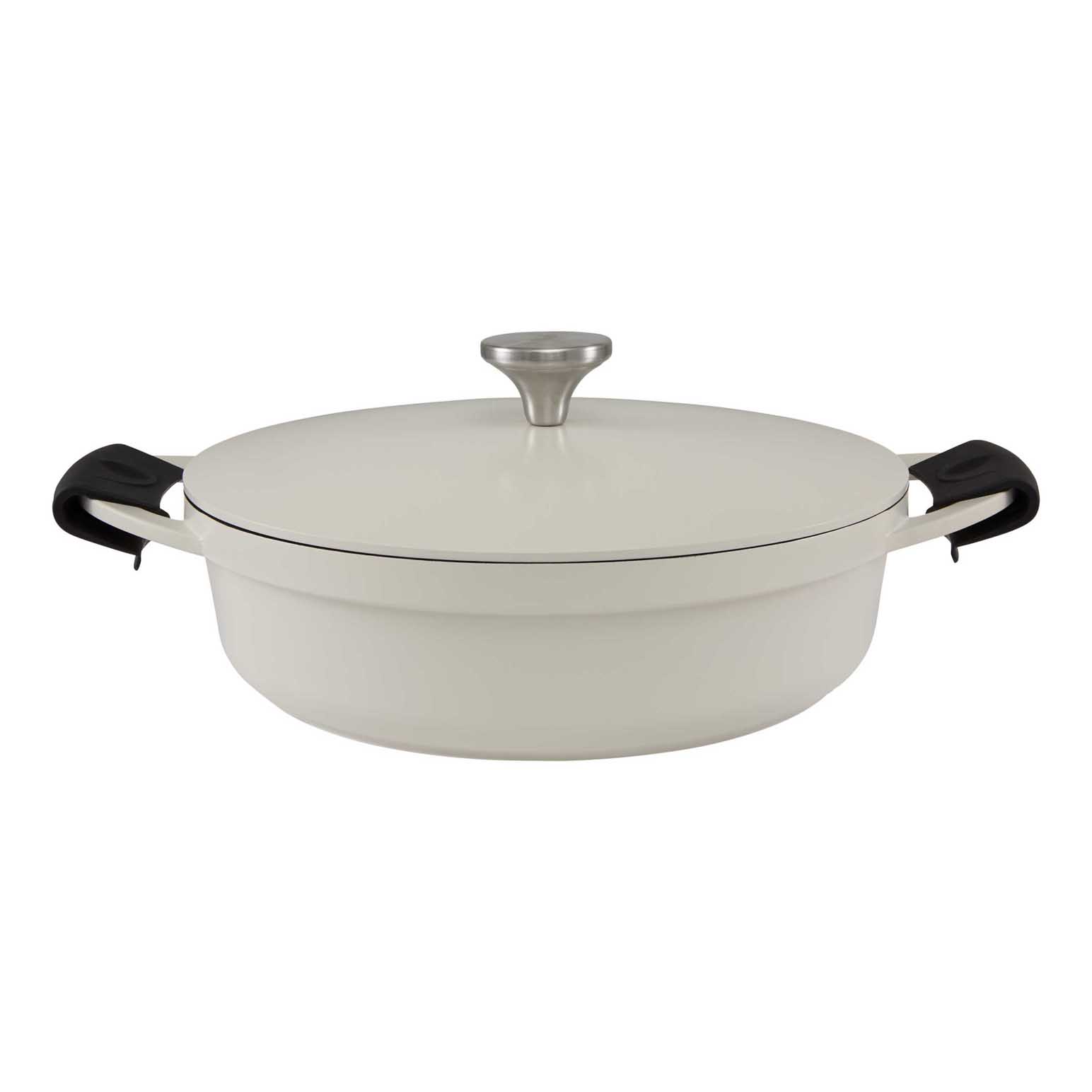 Maxwell & Williams Cast Lite Non-Stick Shallow Casserole 28cm/4L Ecru