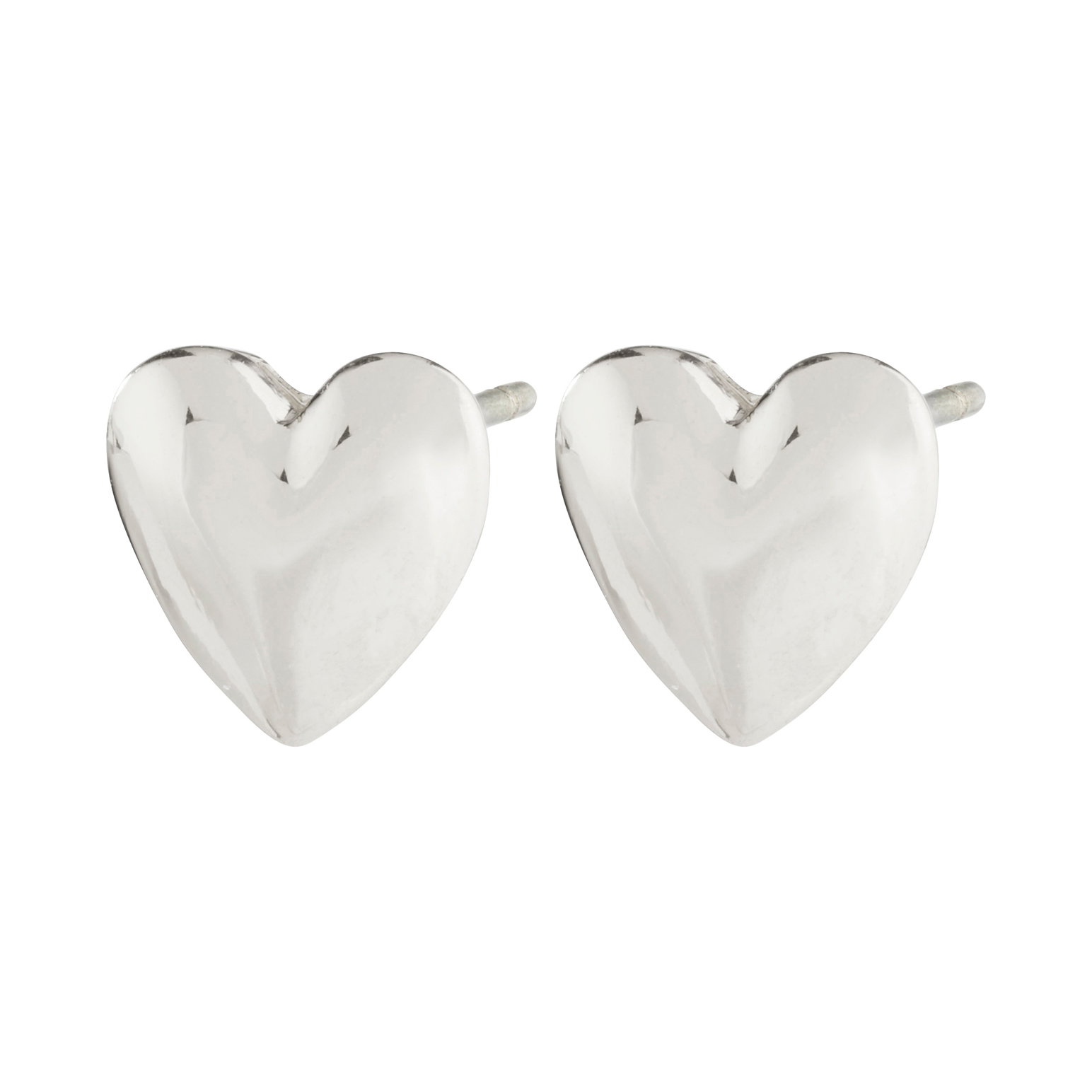 Pilgrim Sophia Recycled Heart Earrings - Silver Plated