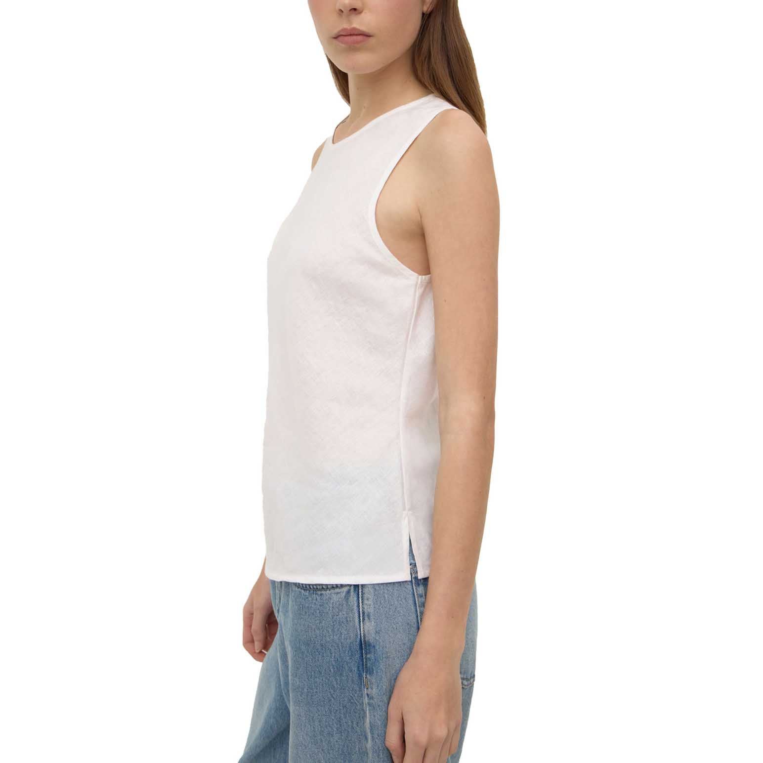 Assembly Label Liliana Linen Tank White