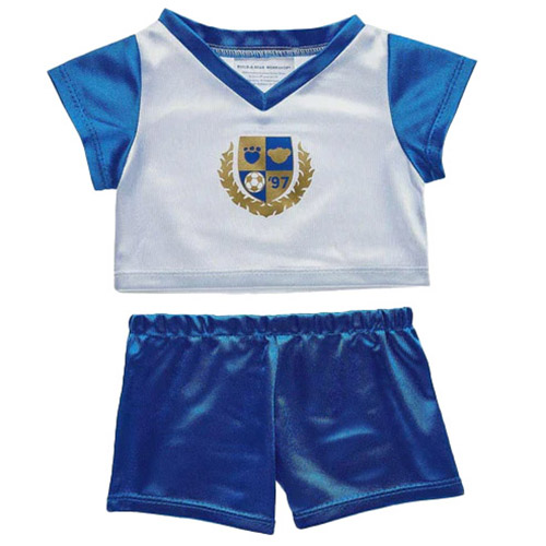 Build A Bear Outfit - Blue And White Soccer Uniform