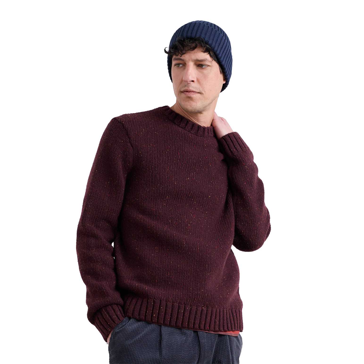 Seasalt Cornwall Mens Bizen Jumper Merlot