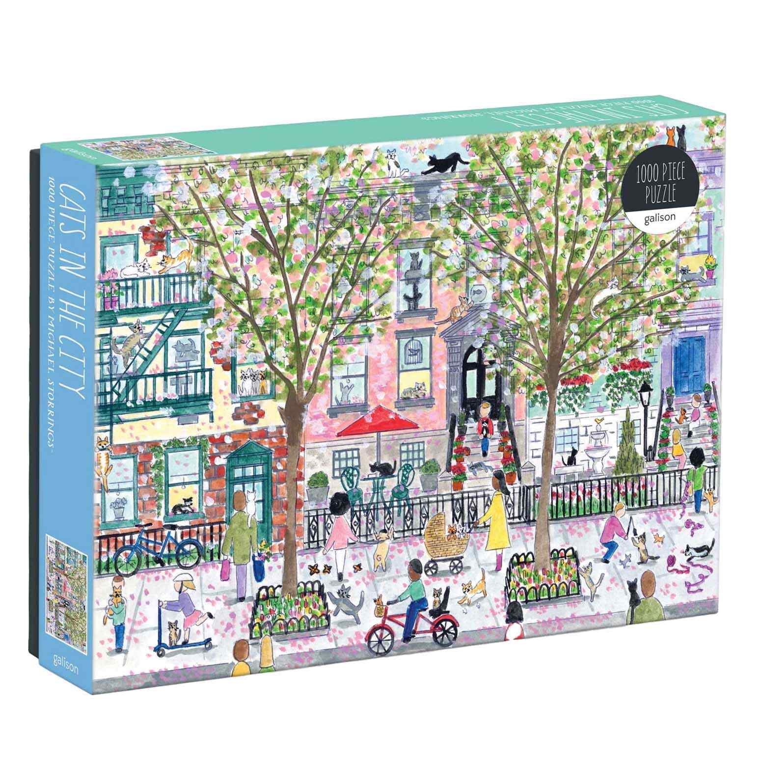 Galison Michael Storrings Cats in the City 1000 Piece Puzzle