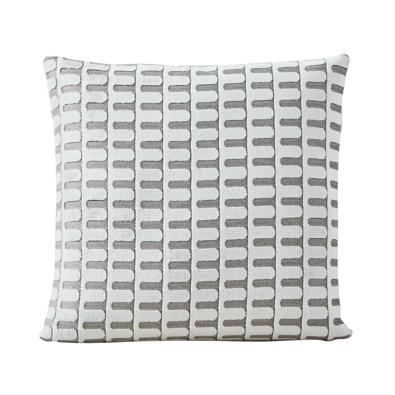 West Elm Cut Velvet Arches Cushion Cover 51cm White