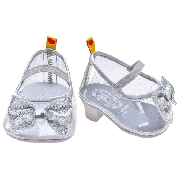 Build A Bear Shoes - Silver Sparkle Heels