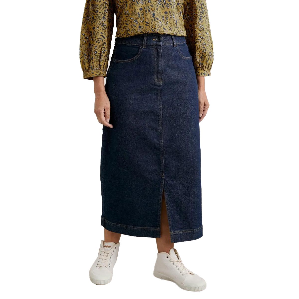 Seasalt Cornwall Bowline Skirt Dark Rinse Wash