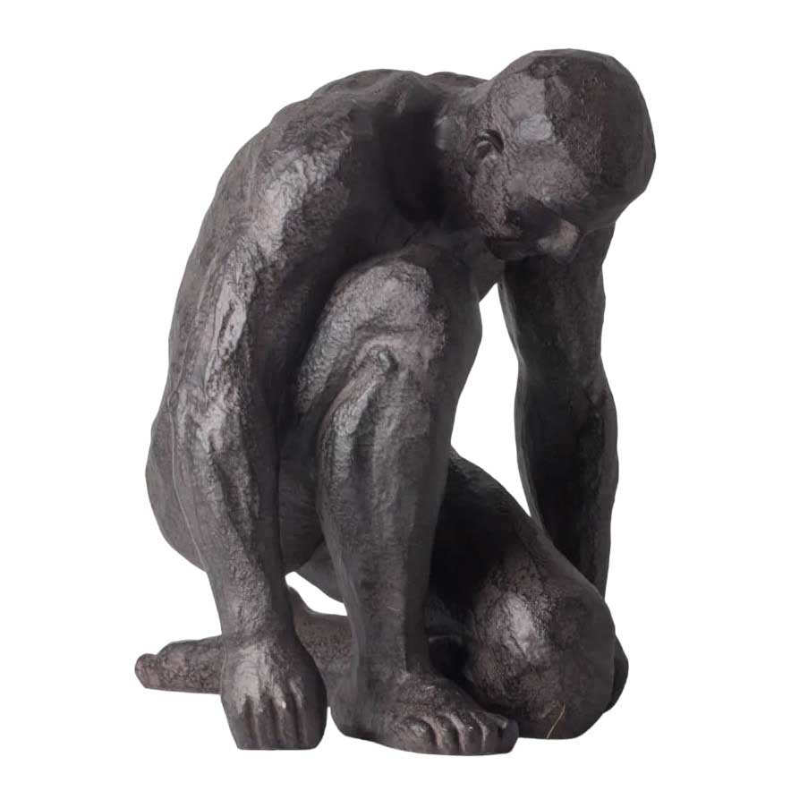 French Country Migual Crouching Sculpture