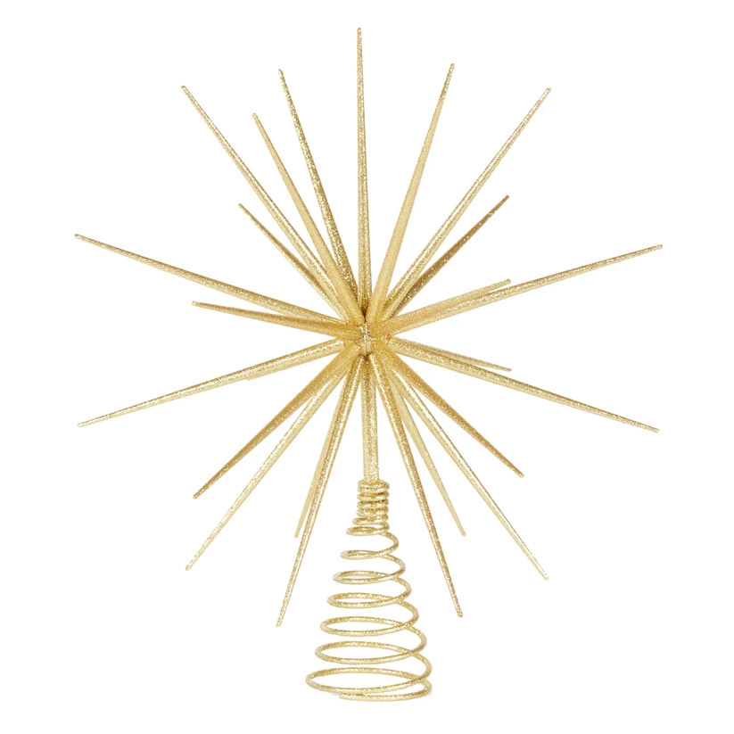 Holly & Ivy 3D Starburst Tree Topper Gold