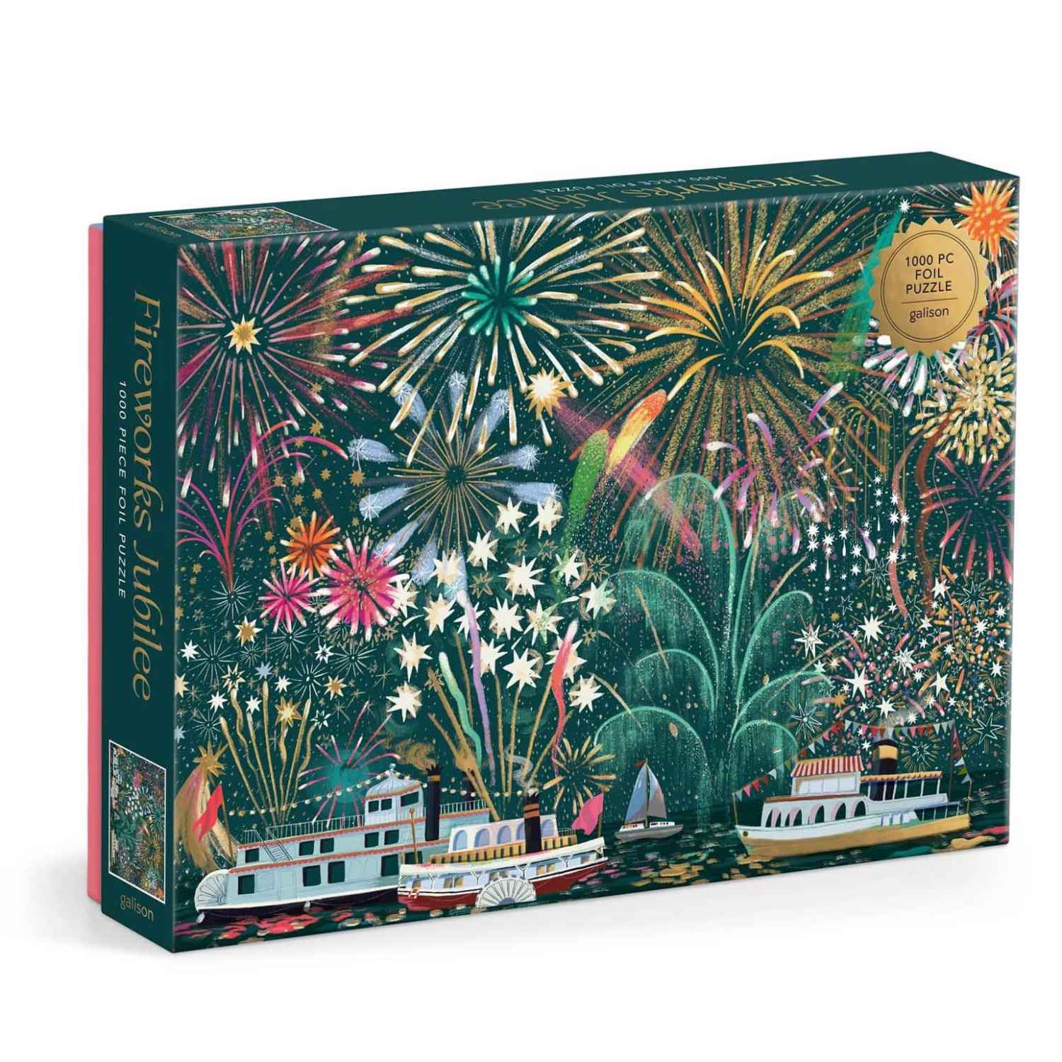 Galison Sarah Long Fireworks Jubilee 1000 Piece Foil Puzzle