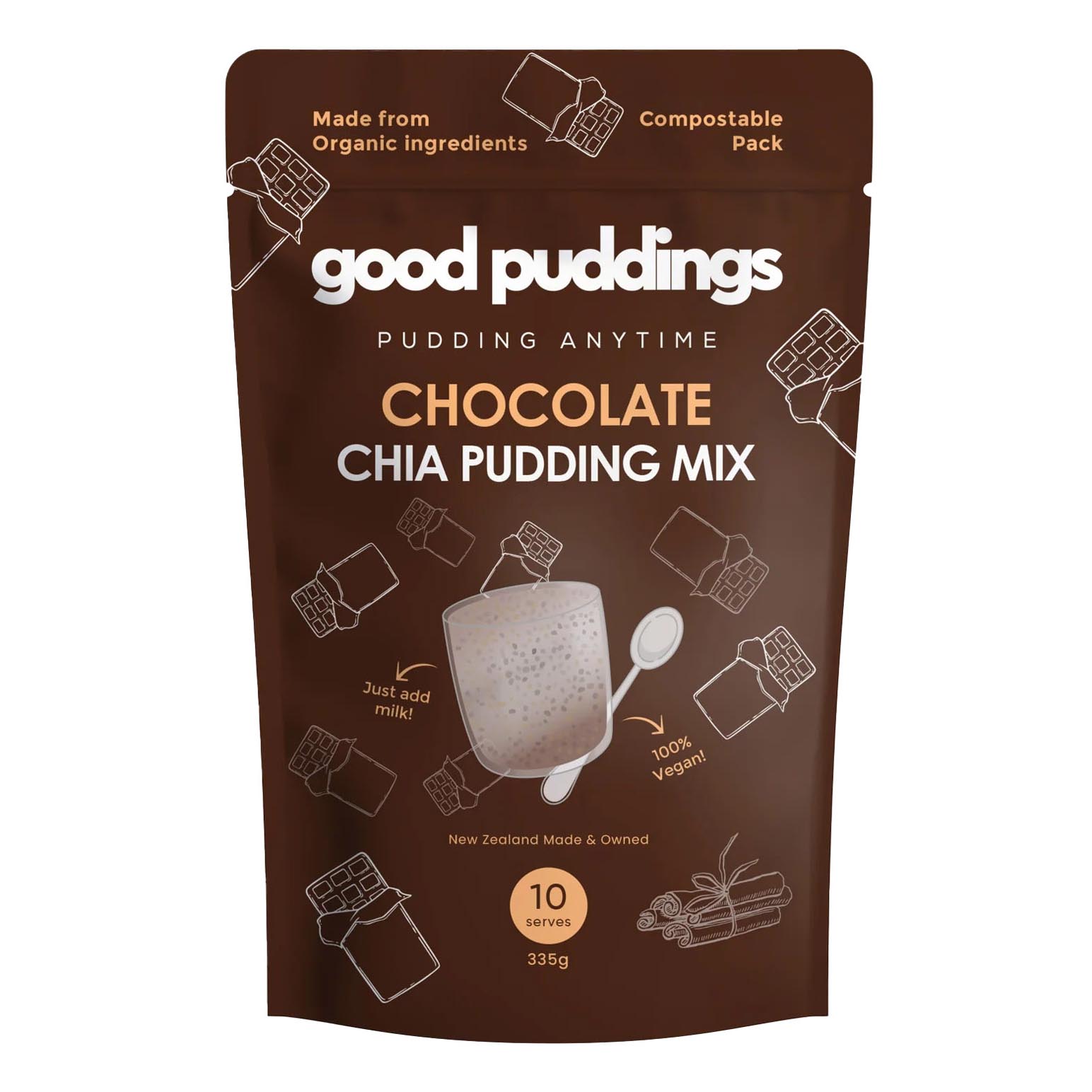 Good Puddings Chocolate Chia Mix 335g