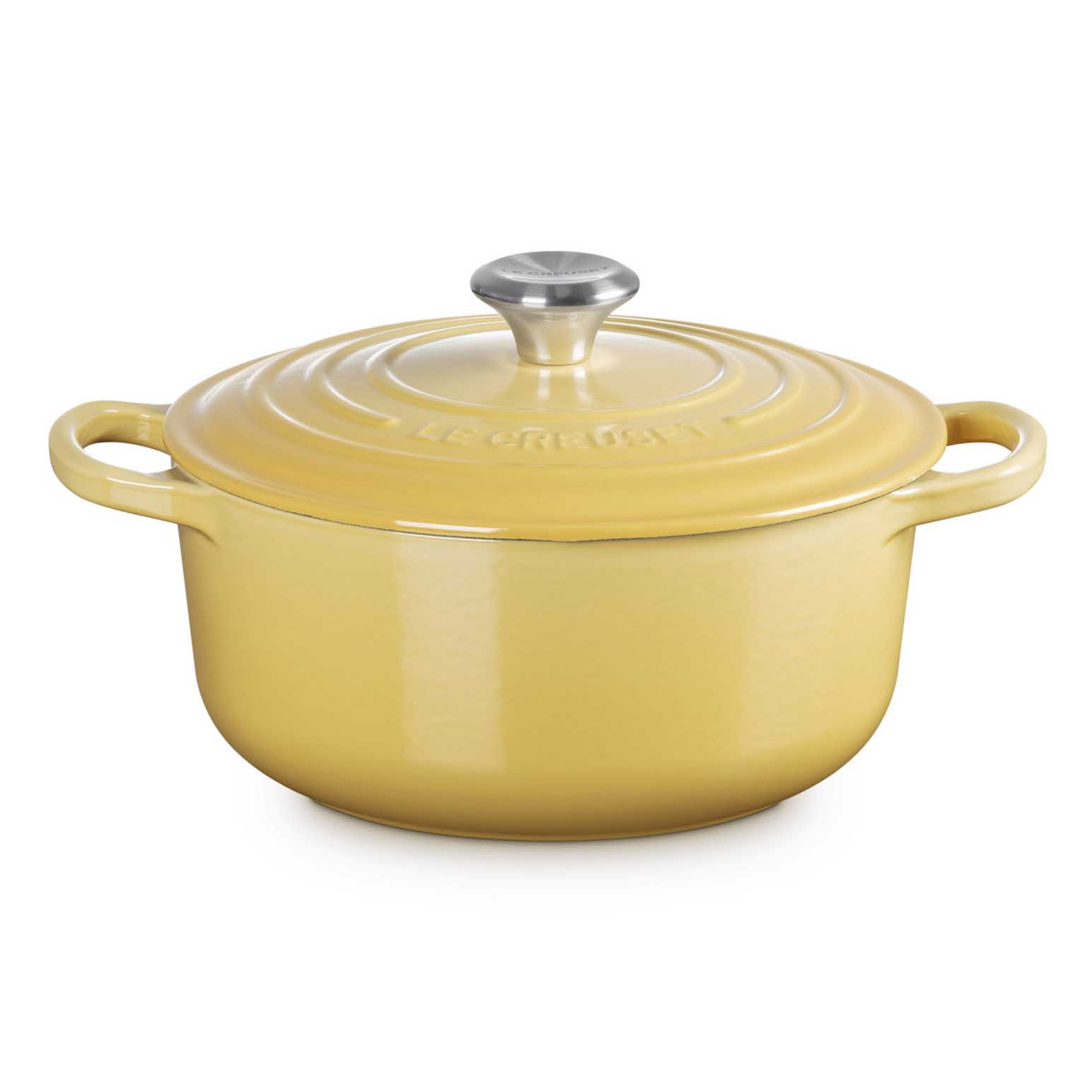 Le Creuset Signature Round Casserole 20cm - Camomille SS Knob