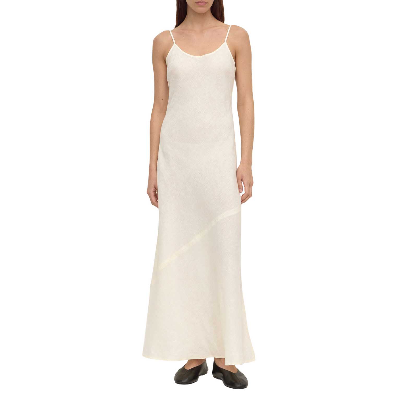 Assembly Label Colette Linen Slip Dress Vanilla
