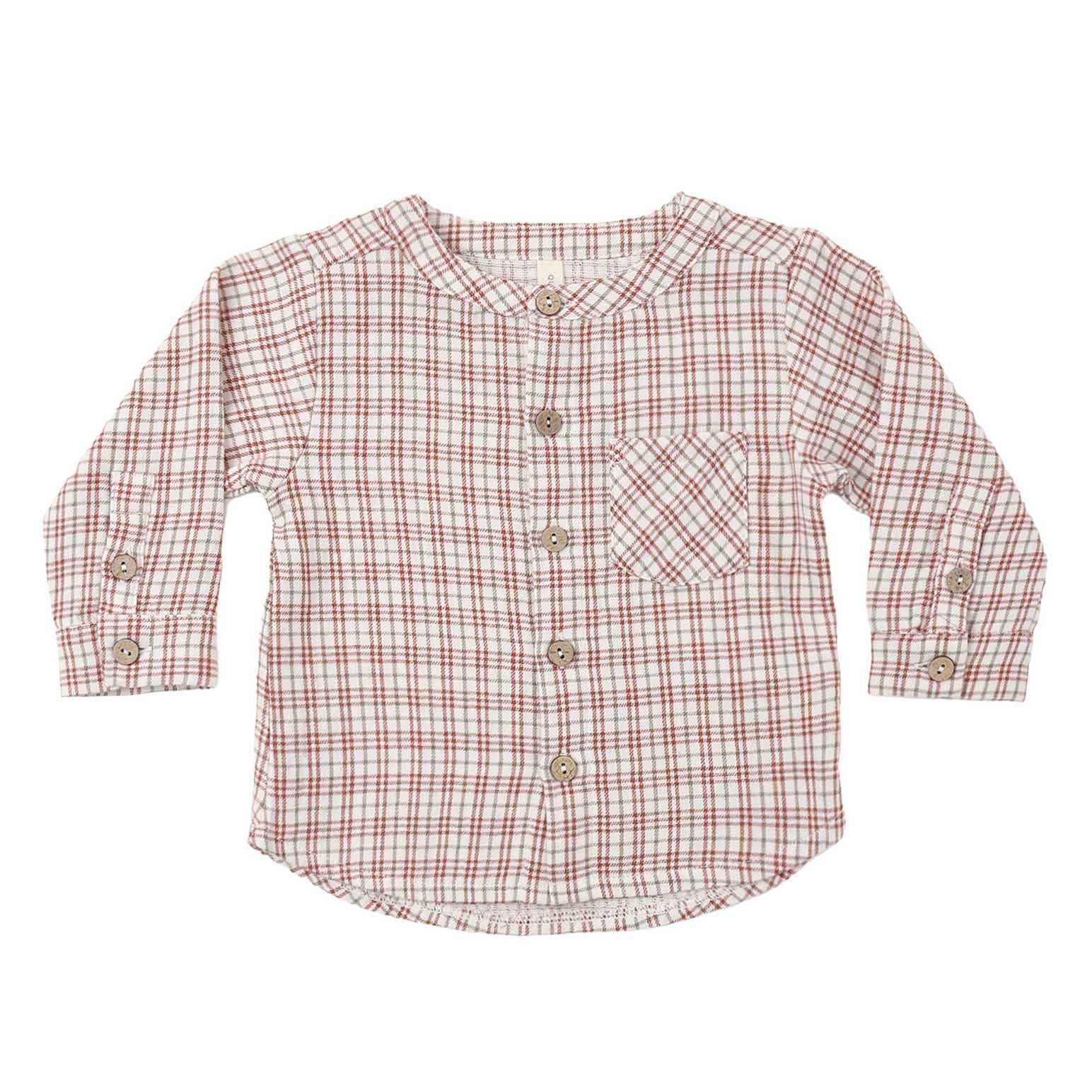 Quincy Mae Milo Shirt Christmas Plaid 2-5Y