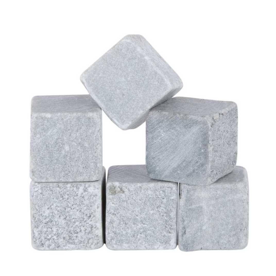 Viski Glacier Rocks Soapstone Cube, Set of 6