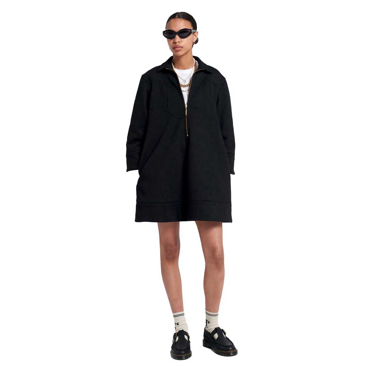 Karen Walker Zip Front Sweatshirt Dress
