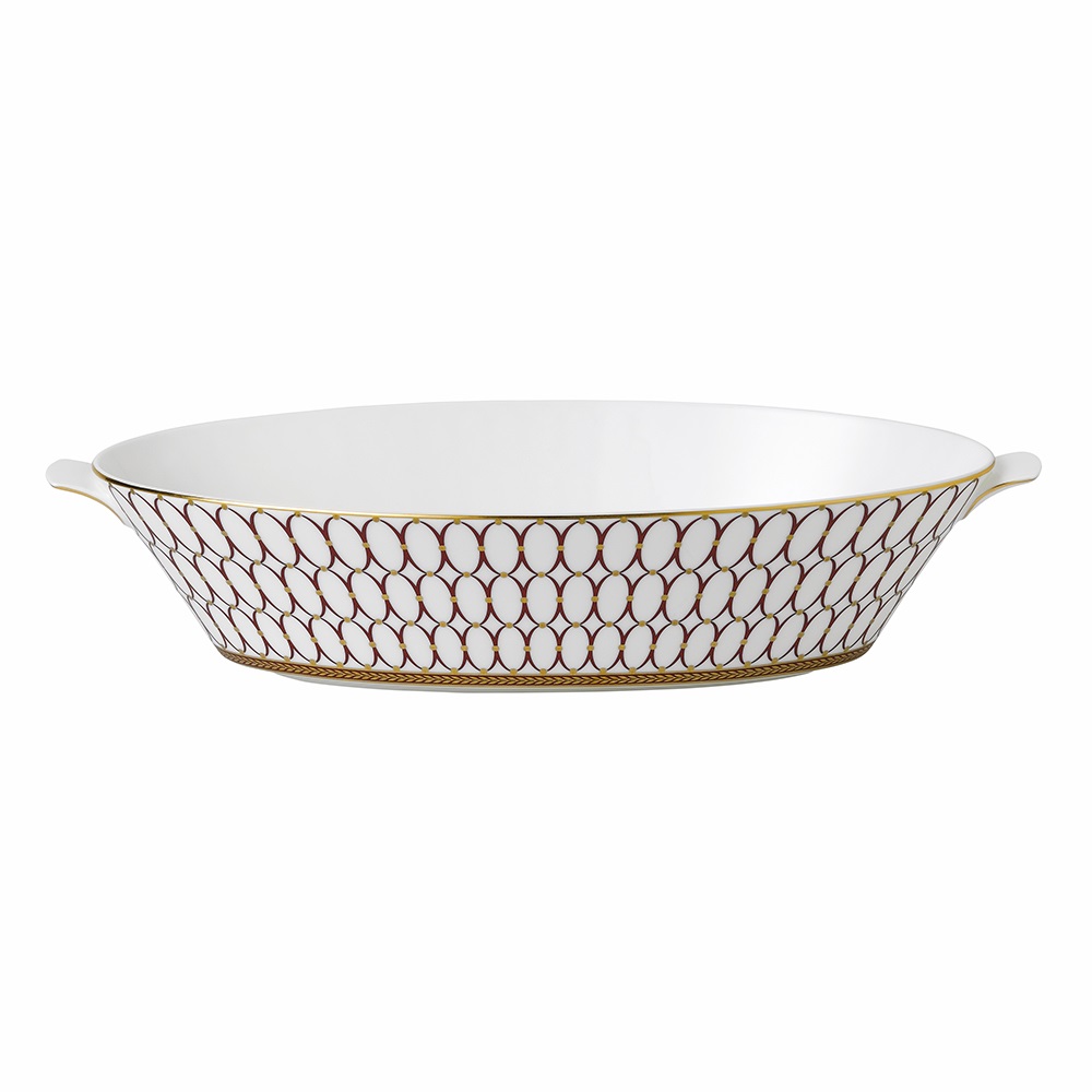 Wedgwood Renaissance Red Open Oval Vegetable Bowl