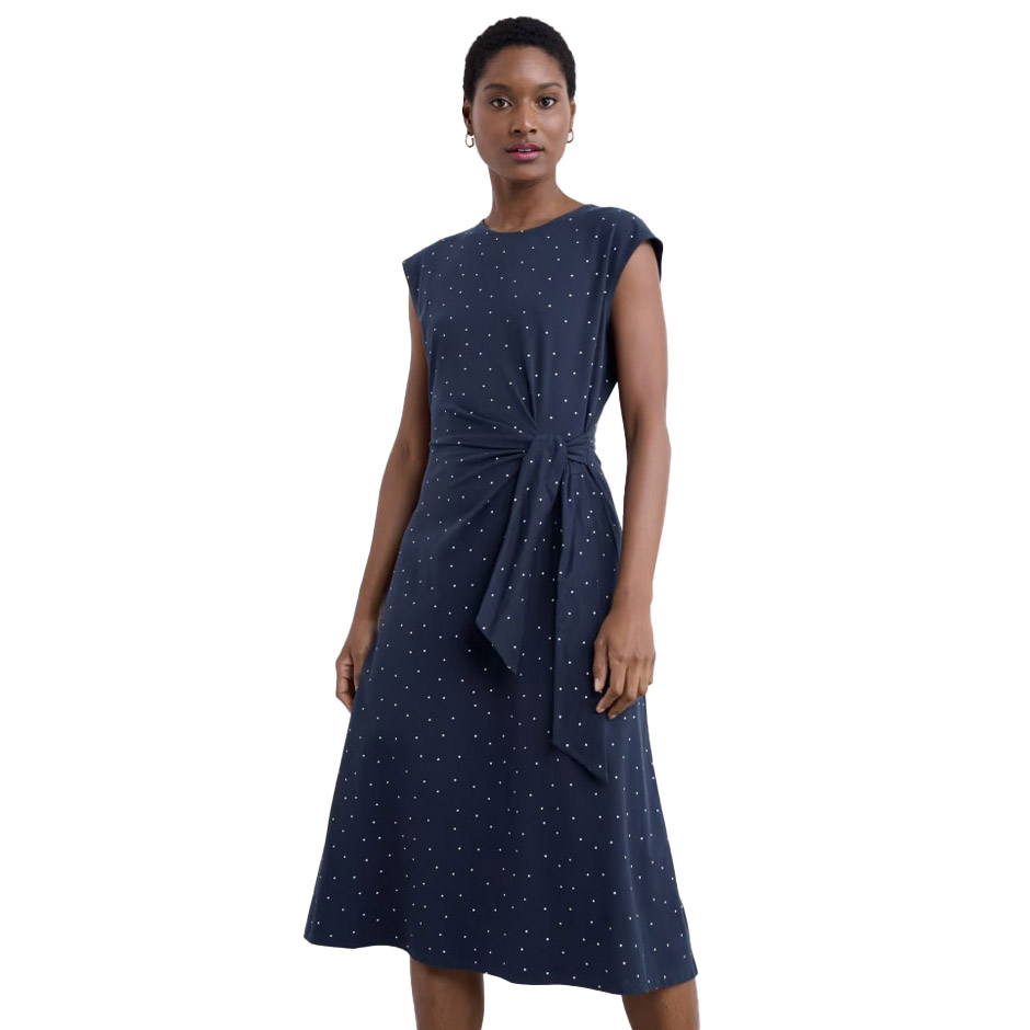 Seasalt Cornwall Fettling Dress Dotty Speckle Maritime