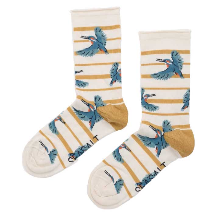 Seasalt Cornwall Womens Arty Socks Shore Kingfisher Chalk Daylily