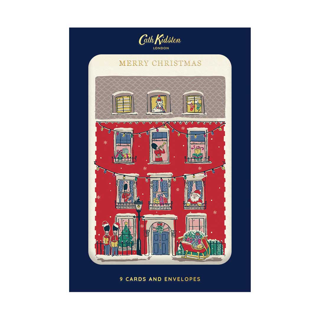 Cath Kidston Merry Christmas House Pack of 9 Cards