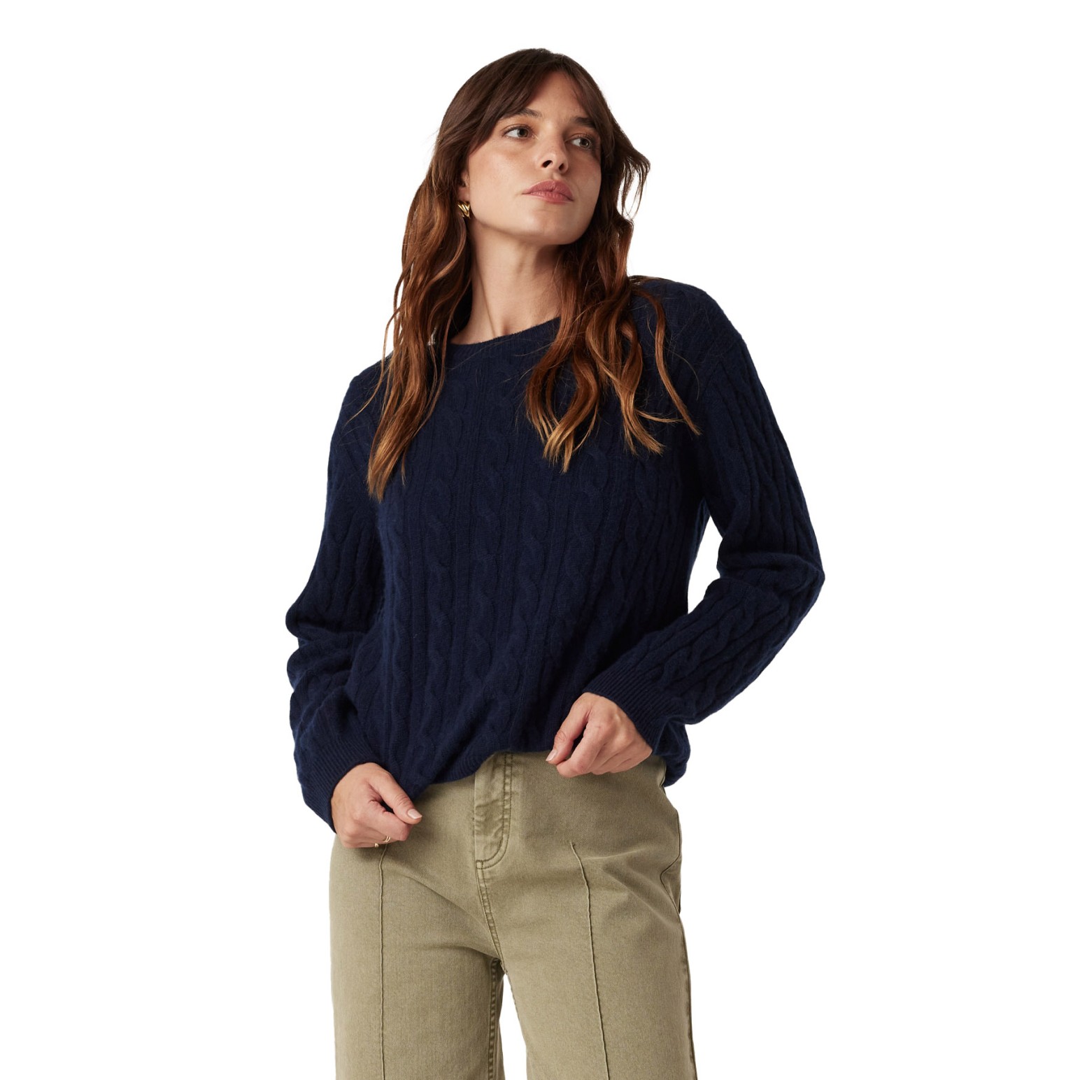Cable Cashwool Cable Crew Jumper