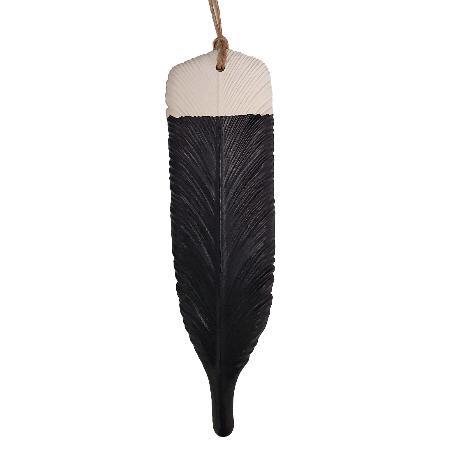 Michelle Bow Ceramics Hanging Huia Feather Large 20cms