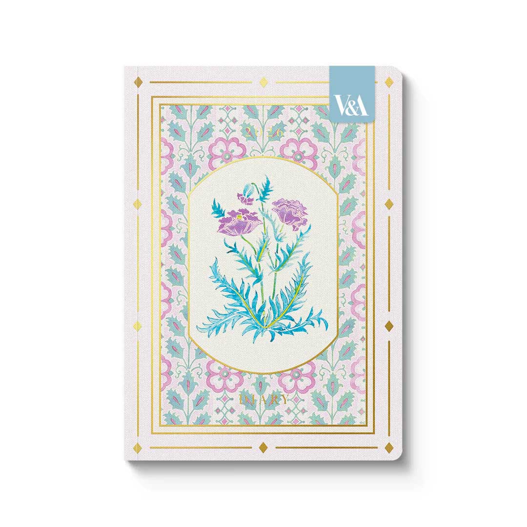 Ohh Deer V&A 2026 Cottagecore Purple Poppies A5 Paperback Diary