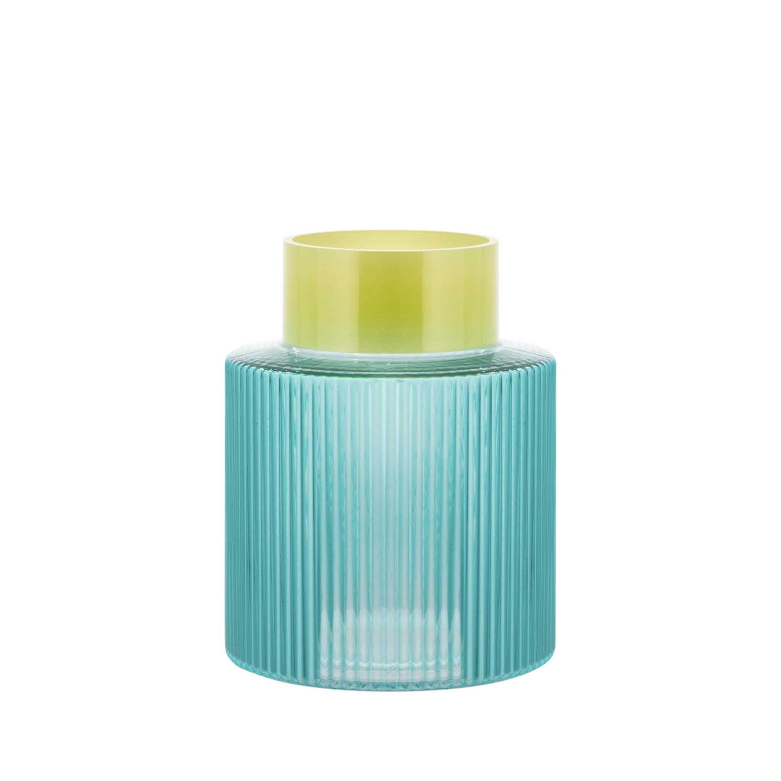 Remember Groove Glass Vase - Blue