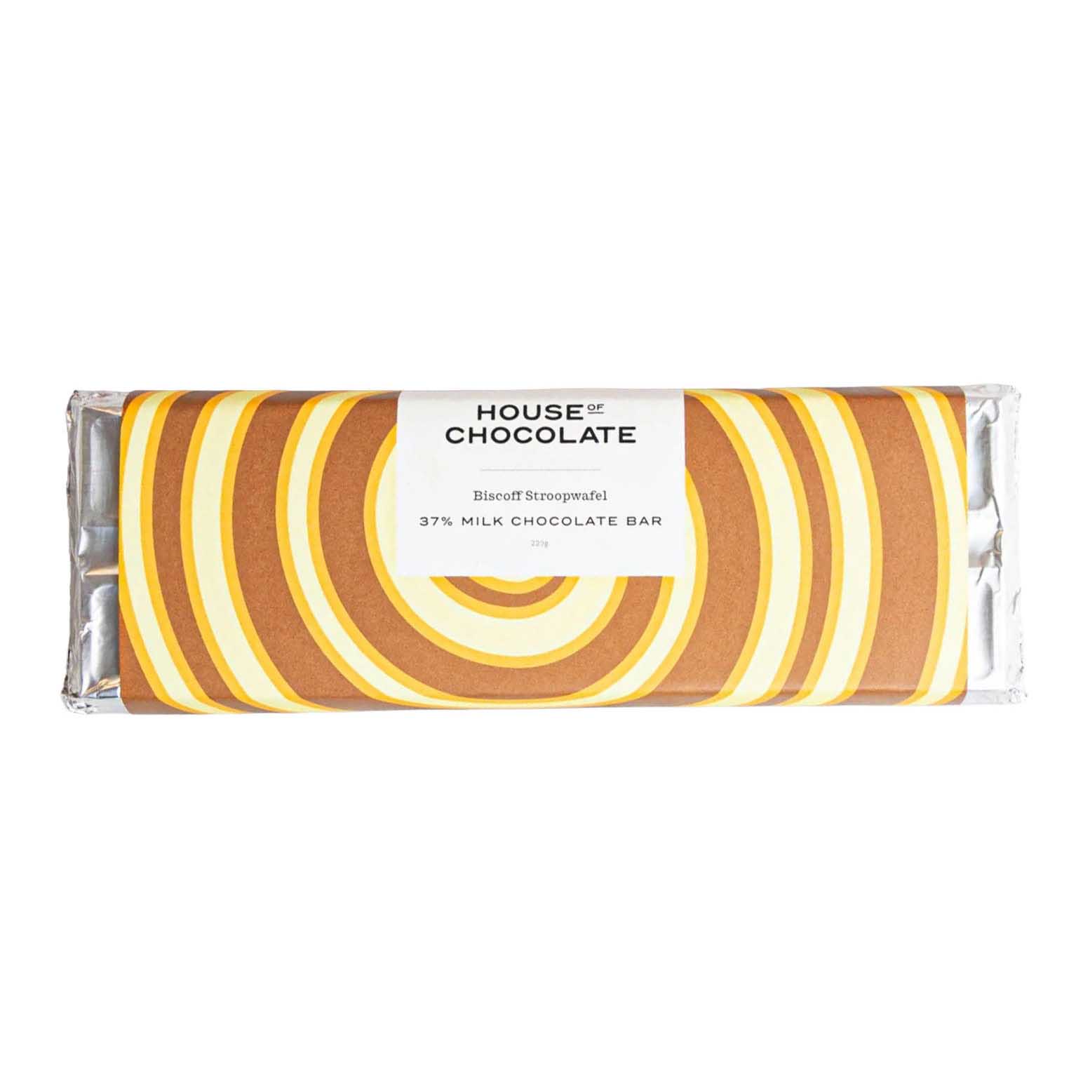 House of Chocolate Biscoff Stroopwaffel Milk Chocolate Bar 220g