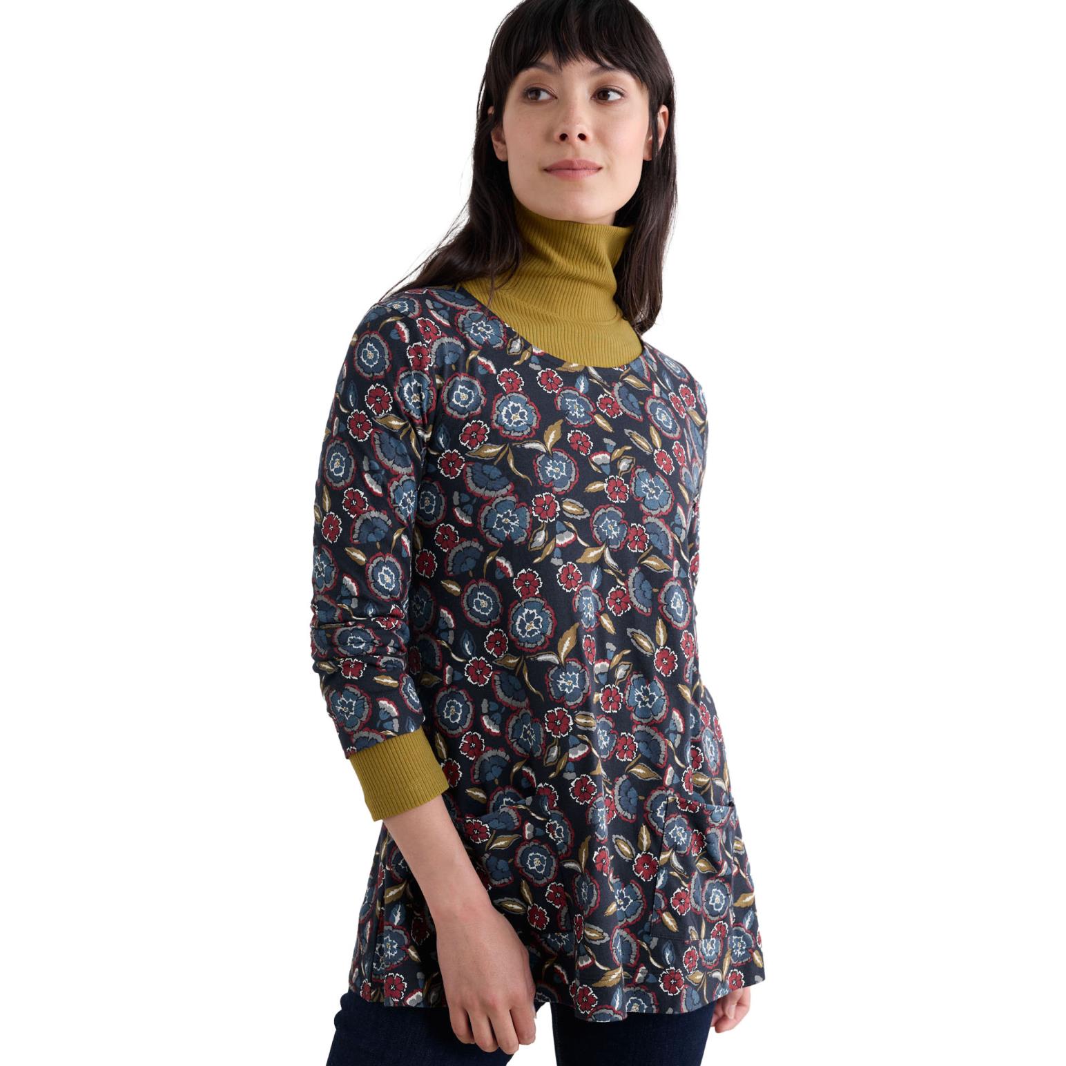 Seasalt Cornwall Drawing Book Top Floral Pattern Maritime