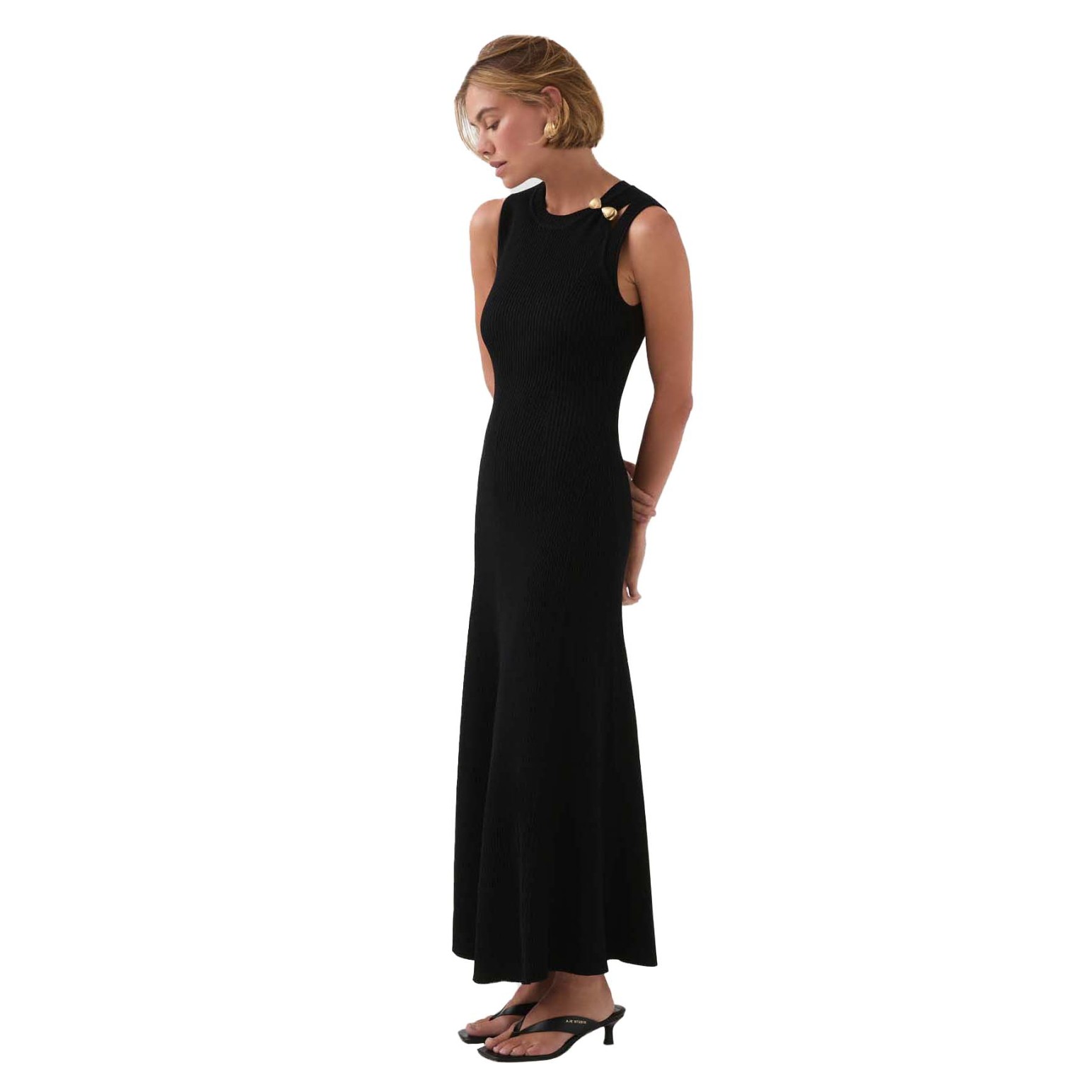 Aje Focal Knit Midi Dress